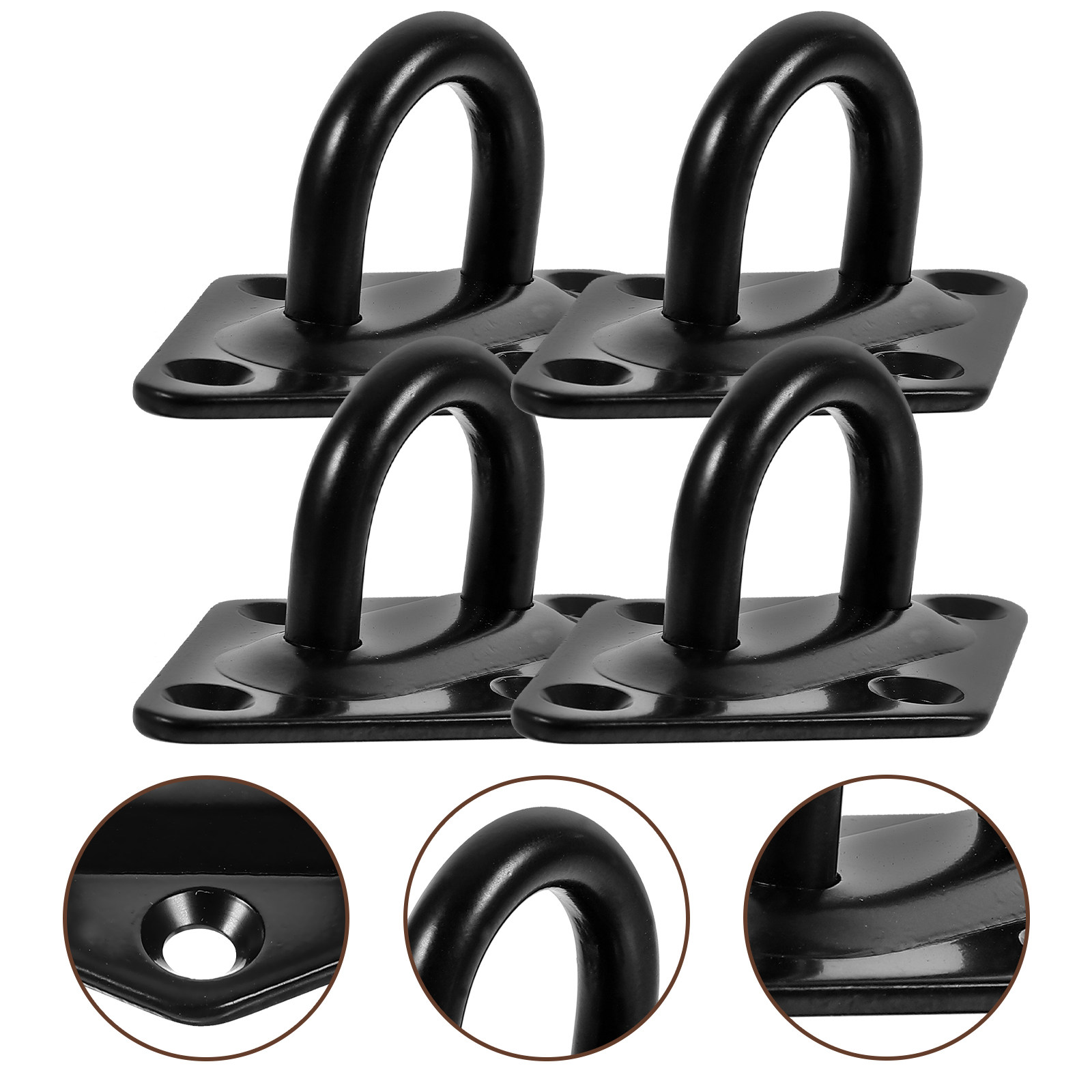 Heavy Equipment Loader - ステンレス鋼 4 個パッドアイプレートフック天井壁取り付け U 字型リング高耐荷重固定金具ファスナー