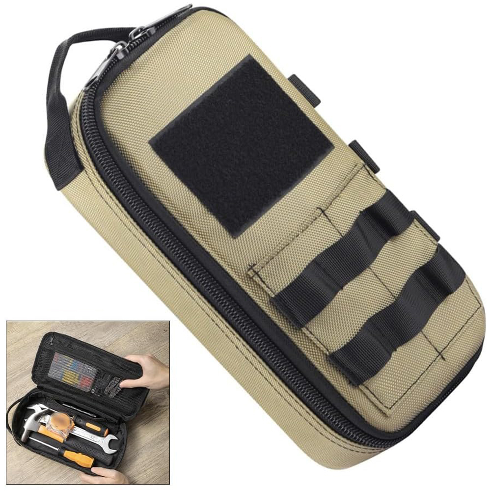 Heavy Equipment Storage - 戦術ユーティリティ EDC ポーチ ヘビーデューティー小型ツールバッグ ポータブルオーガナイザーケース ハンドル付き
