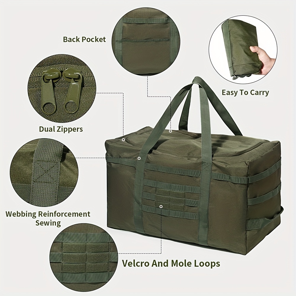 戦術的な大型キャンプ収納バッグ、頑丈な防水オックスフォードギ - Heavy Equipment Storage のレビューと価格