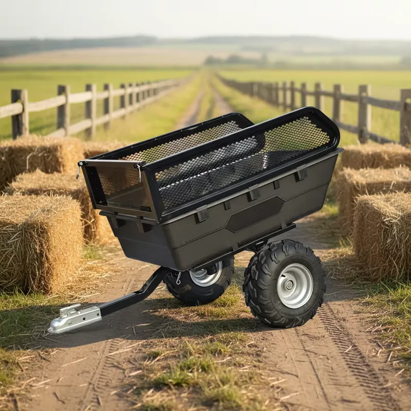 ATVクワッドバイク用ダンプカート、ガーデンヤードトレーラー - Heavy Equipment Hauler のレビューと価格