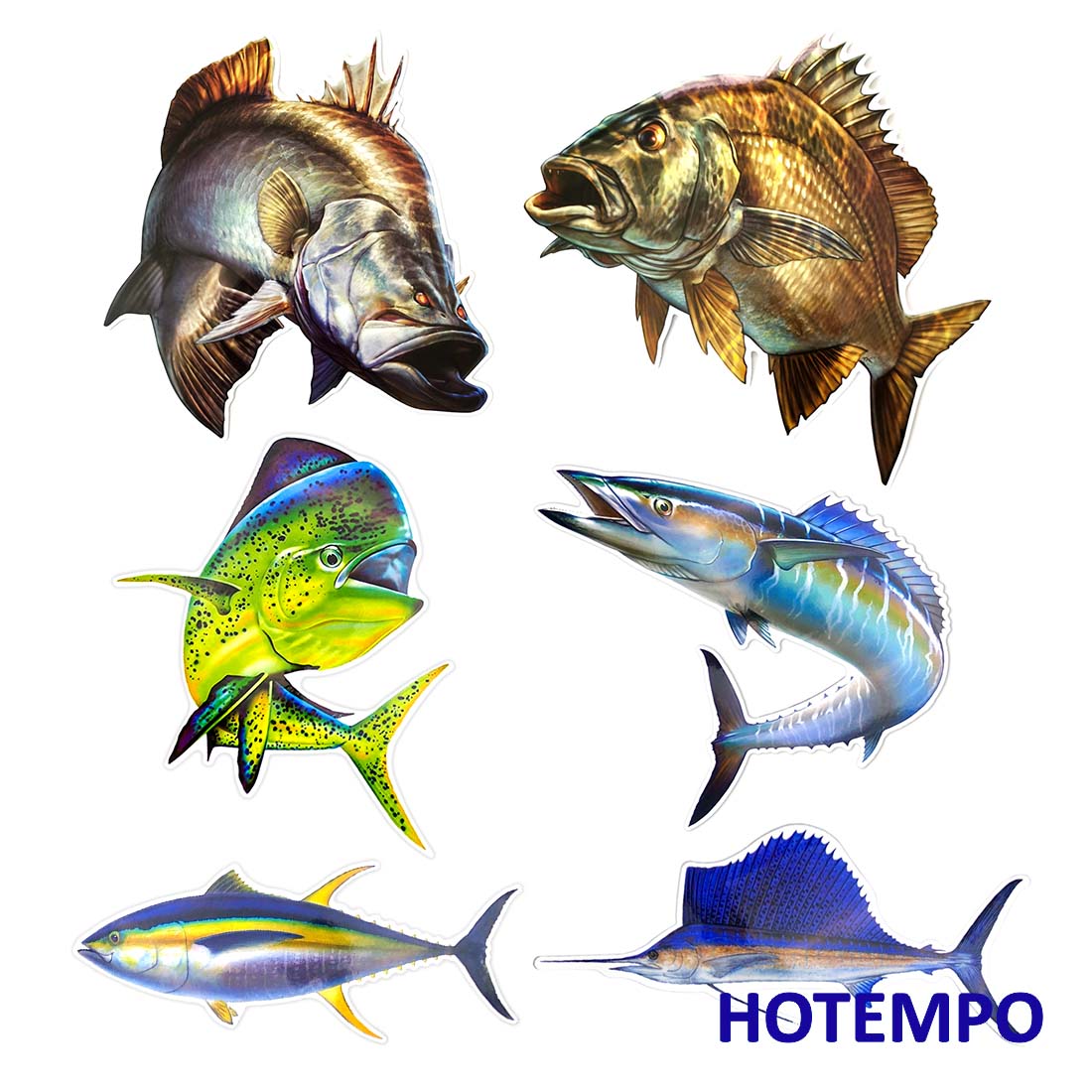 20センチ、 ビッグサイズ、 海洋生物、 深海魚、 レーザー - Heavy Equipment Stickers のレビューと価格
