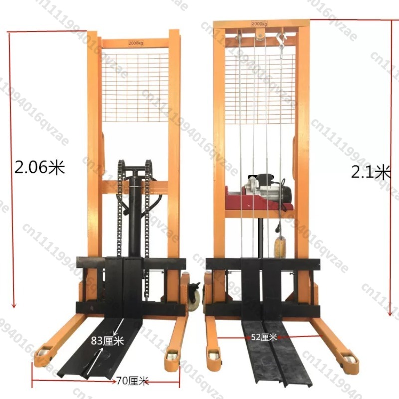 手動電動油圧フォークリフト 1トン 2トン リフティングスタ - Heavy Equipment Loader のレビューと価格