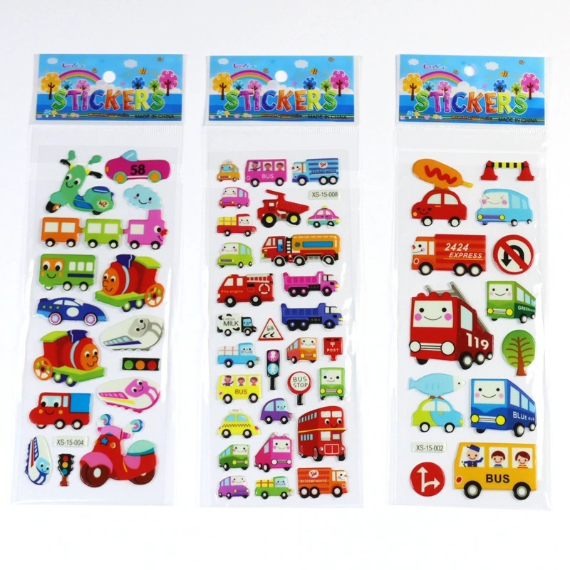 6 個漫画消防士車のステッカー子供のための教育装飾日記ノート - Heavy Equipment Stickers のレビューと価格